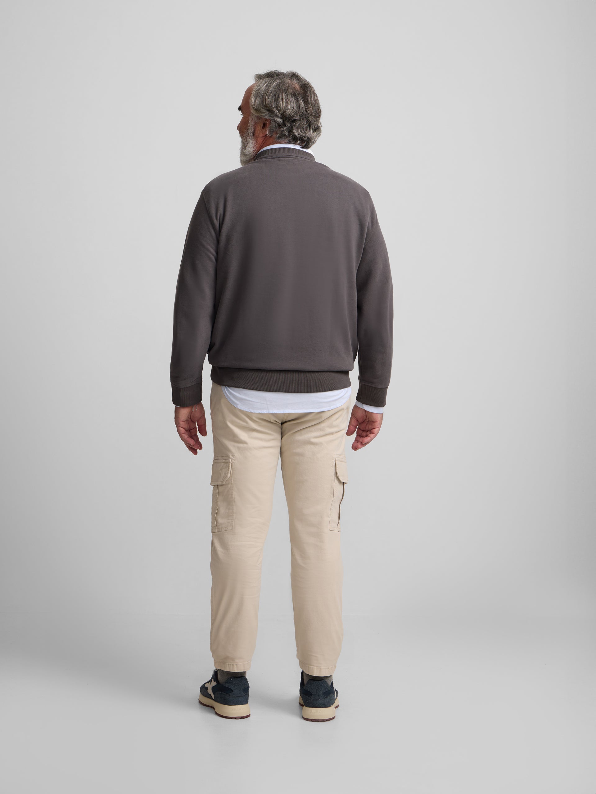 Dark gray silbon mini logo sweatshirt