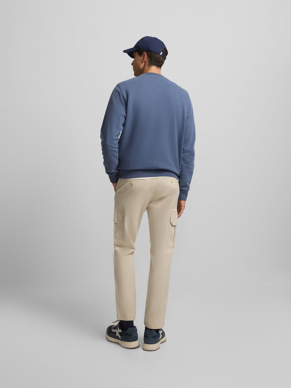 Sudadera silbon minilogo azul indigo