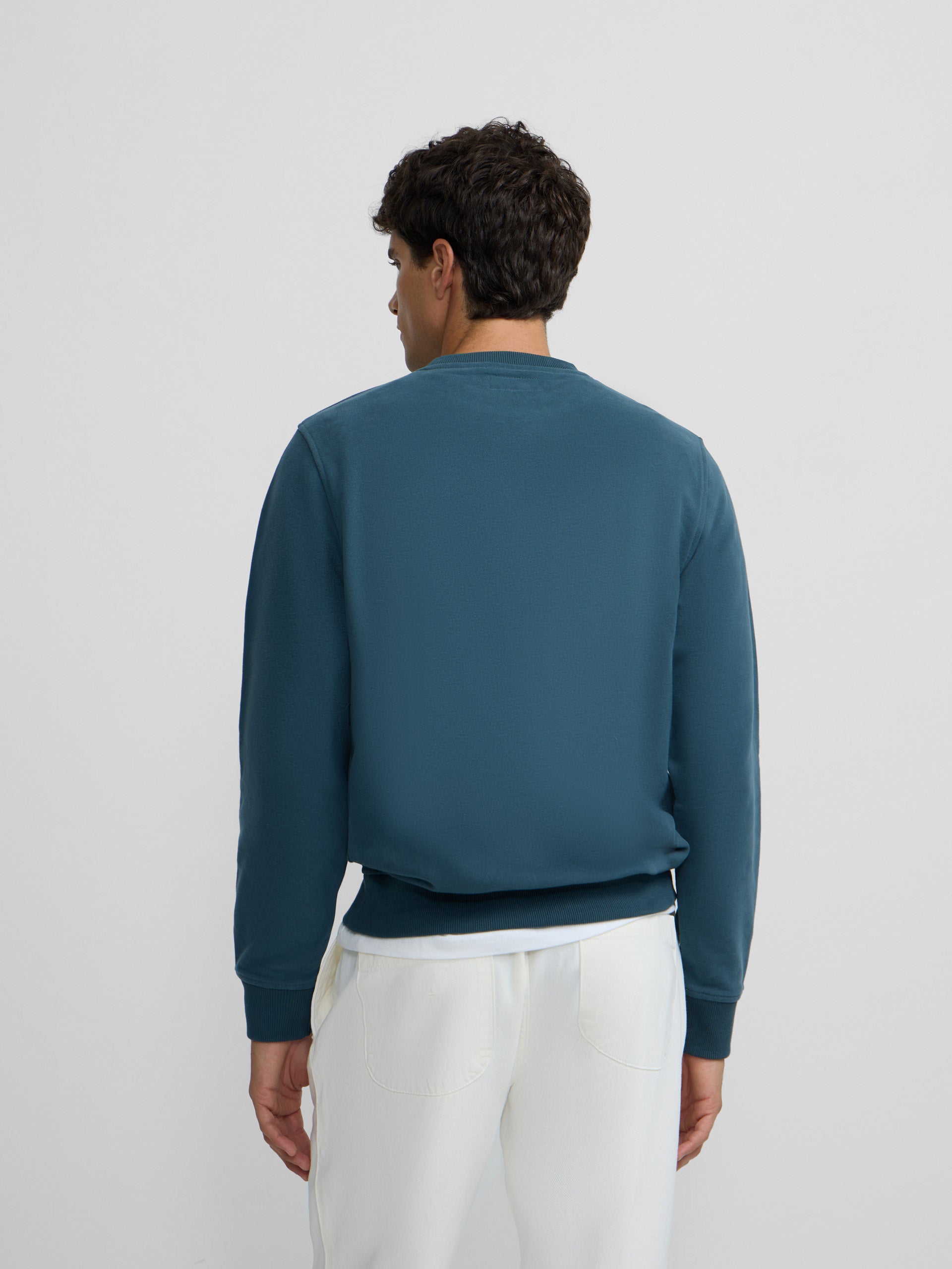 Silbon mini-logo petroleum sweatshirt