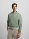 Light green mini logo silbon sweatshirt