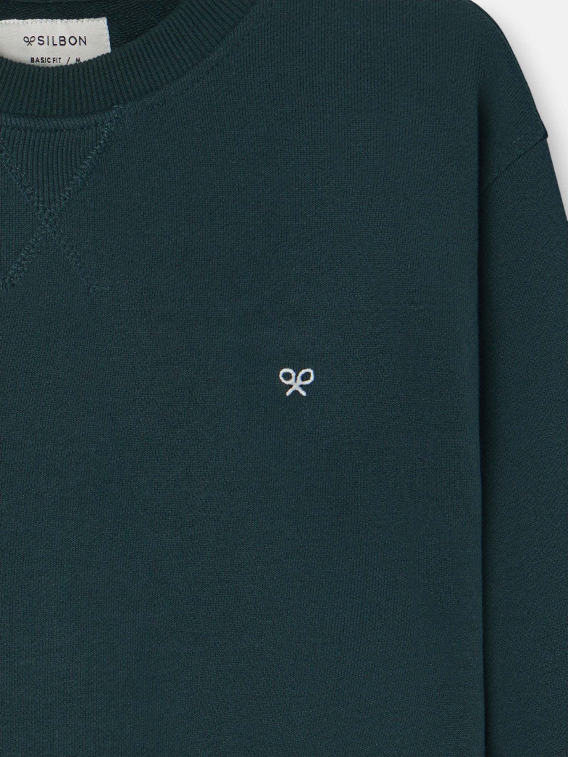 Silbon Mini Logo Dark Green Sweatshirt