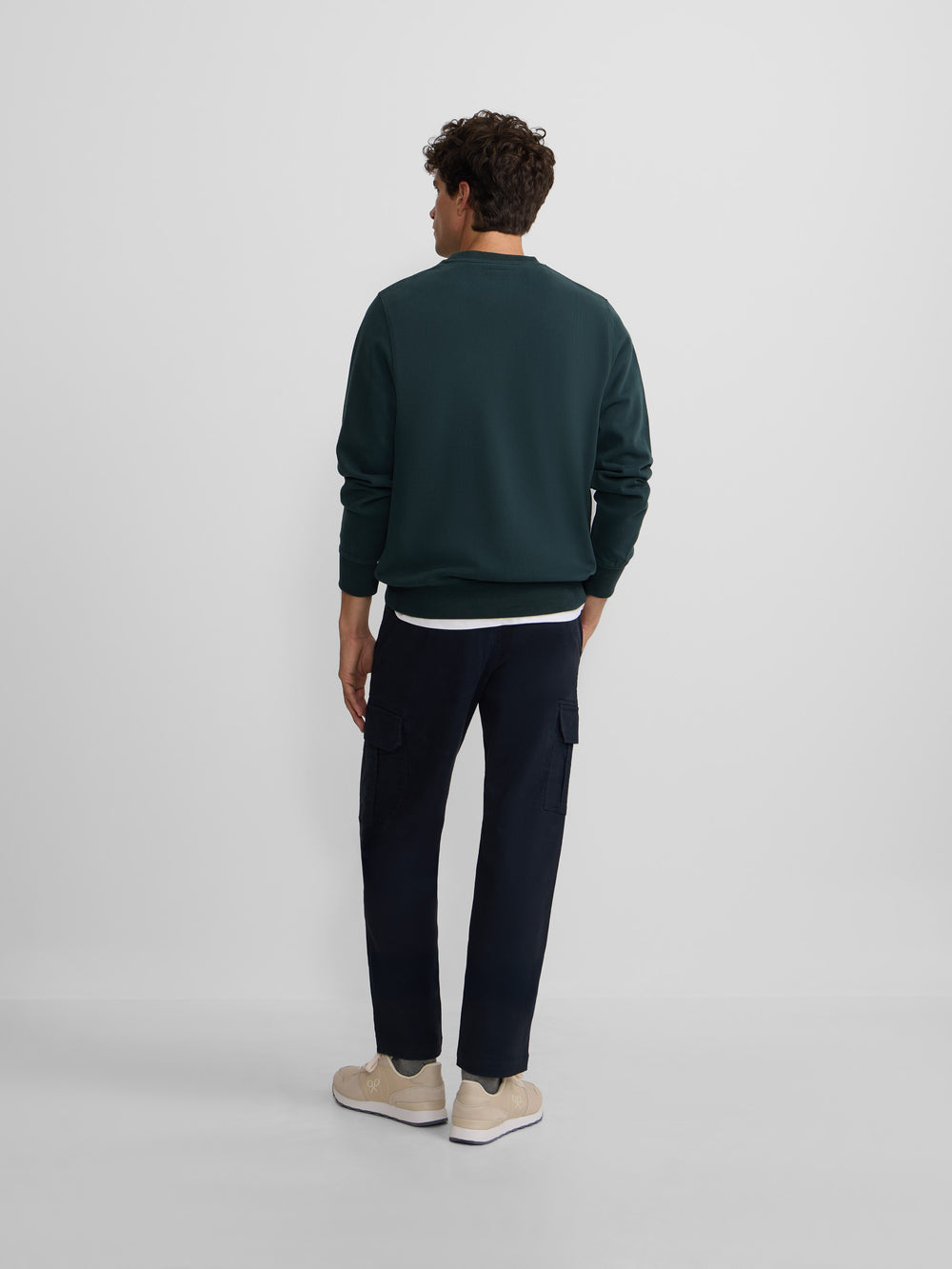 Sudadera silbon minilogo verde oscuro