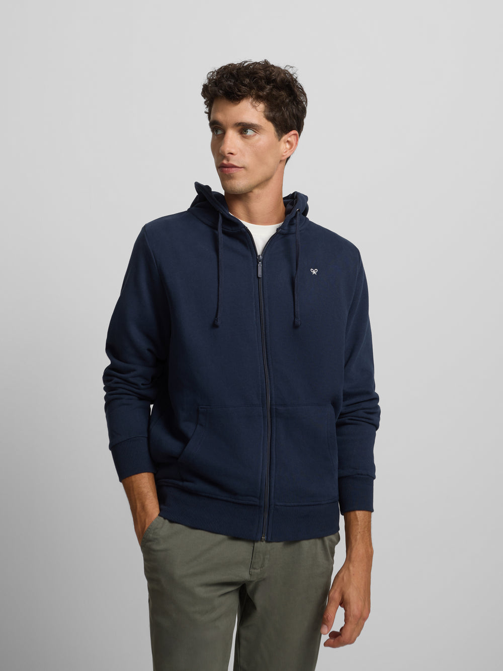 Classic navy hoodie sweatshirt