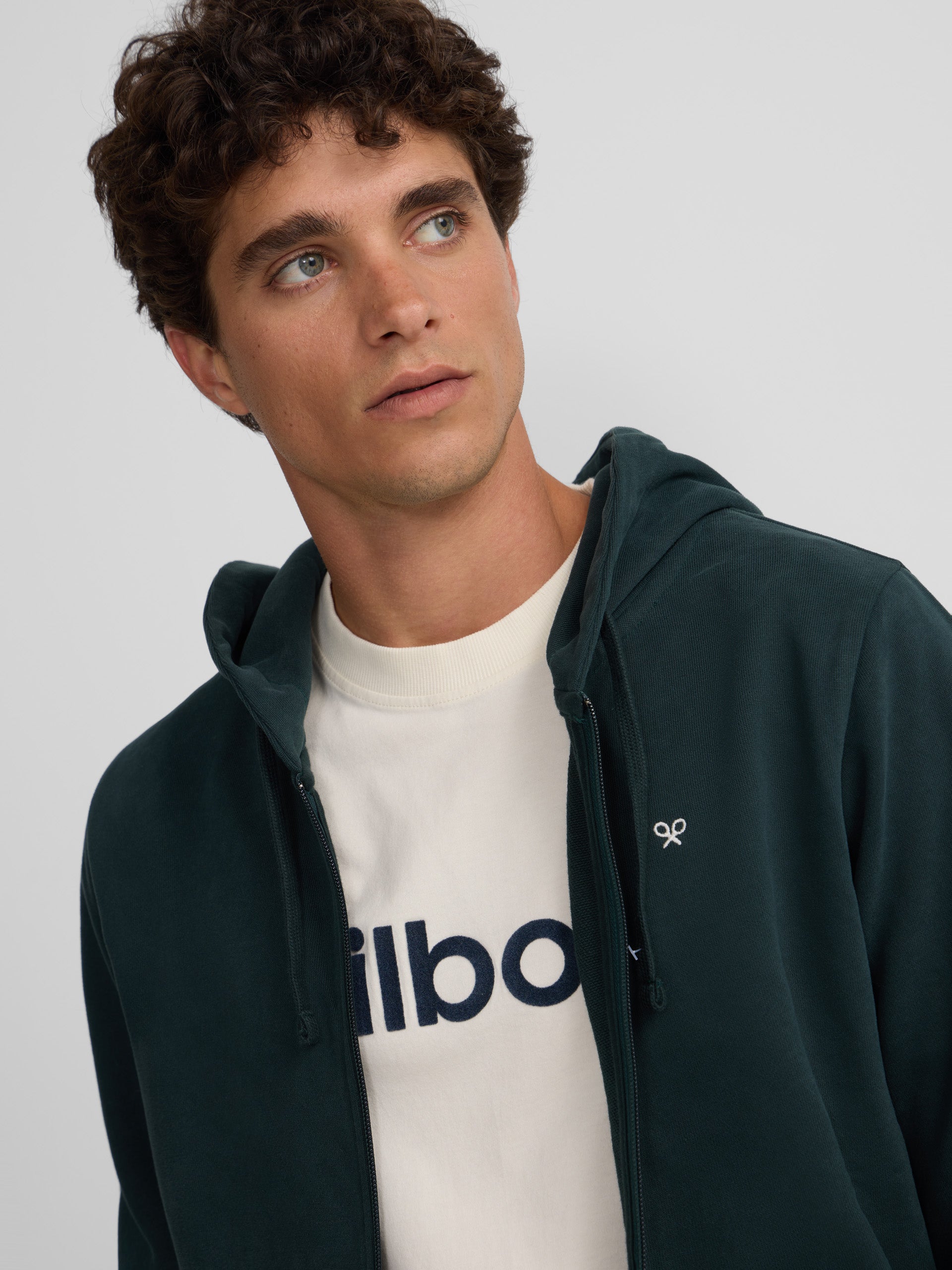 Classic dark green hoodie sweatshirt