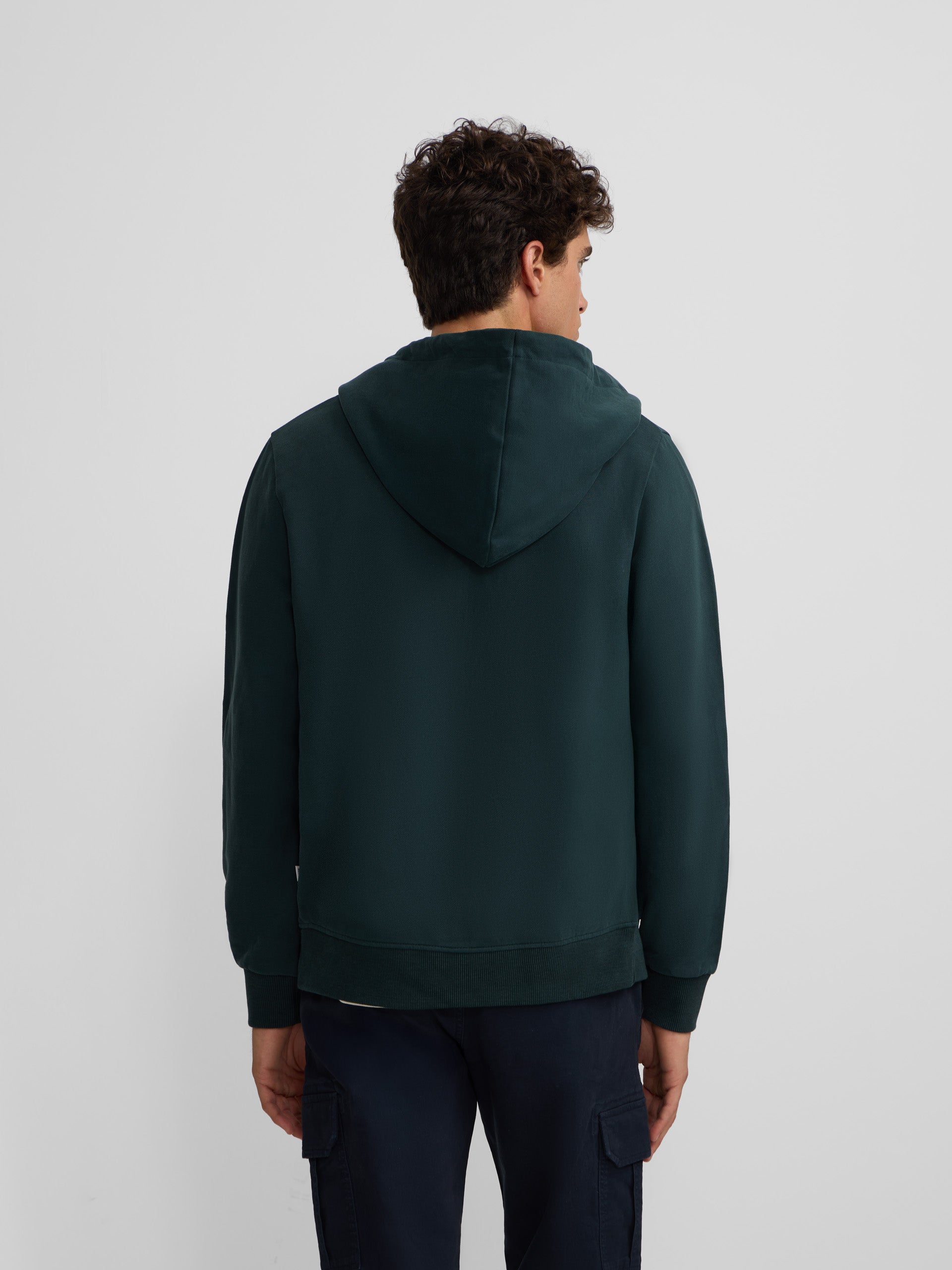 Classic dark green hoodie sweatshirt
