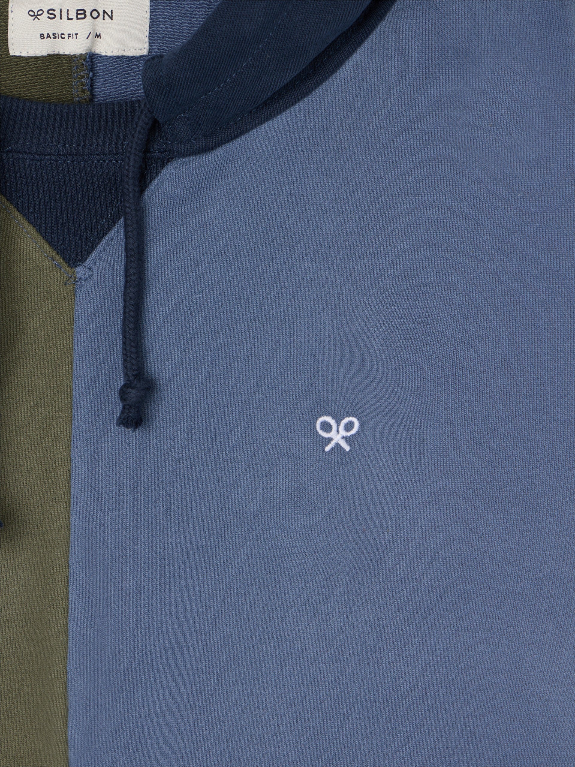 Sudadera hoodie multicolor azul verde