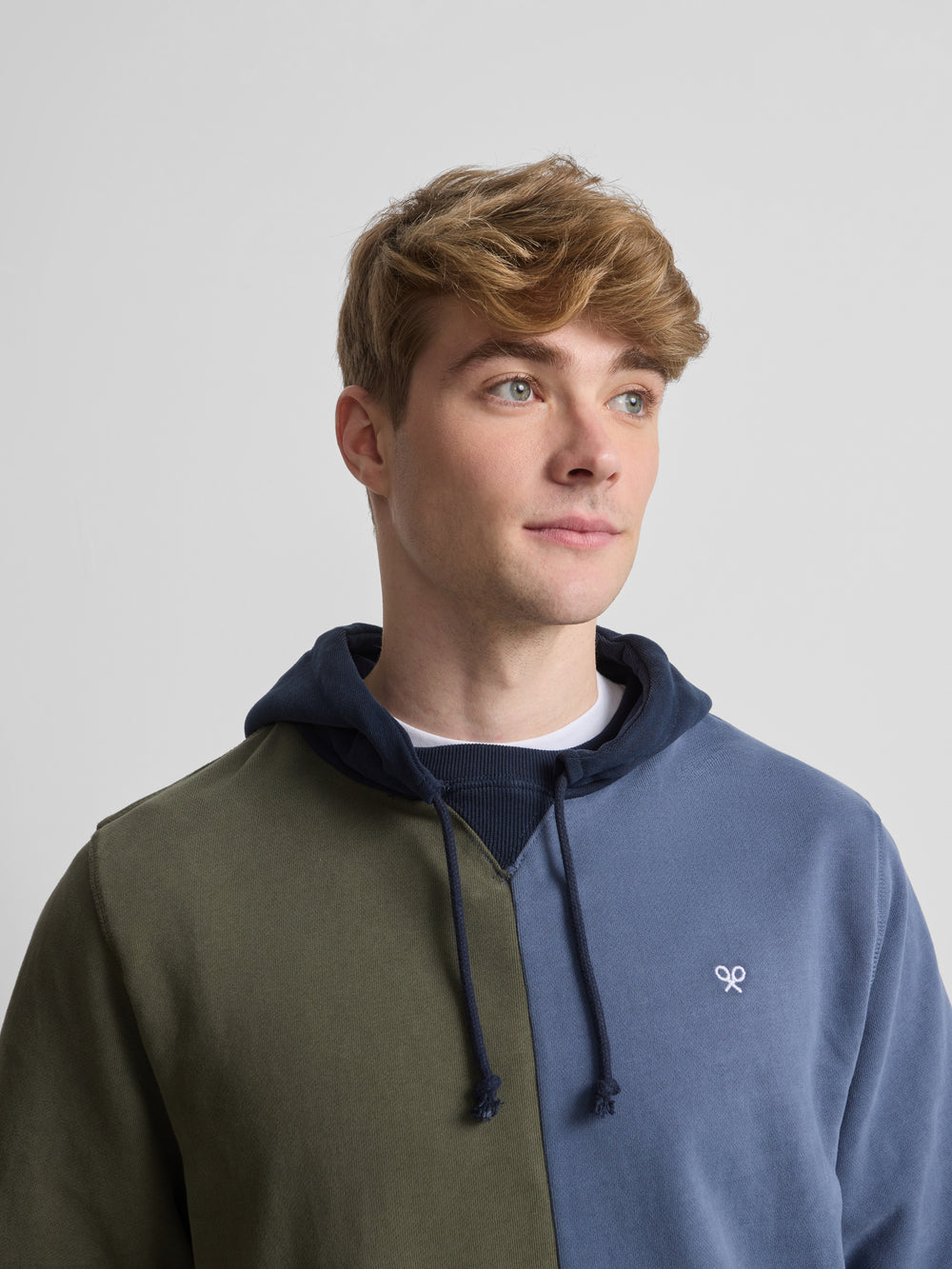 Sudadera hoodie multicolor azul verde