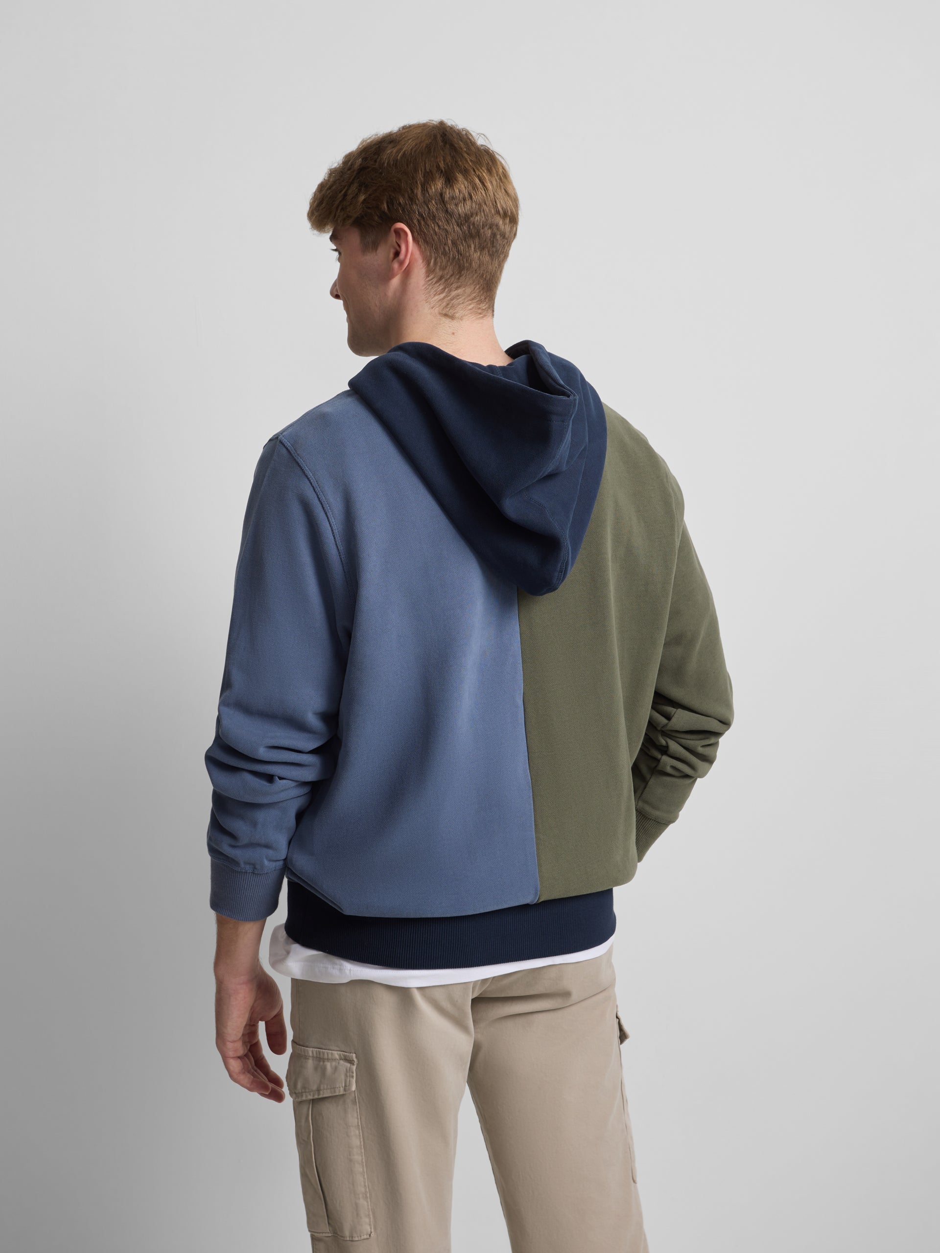 Sudadera hoodie multicolor azul verde