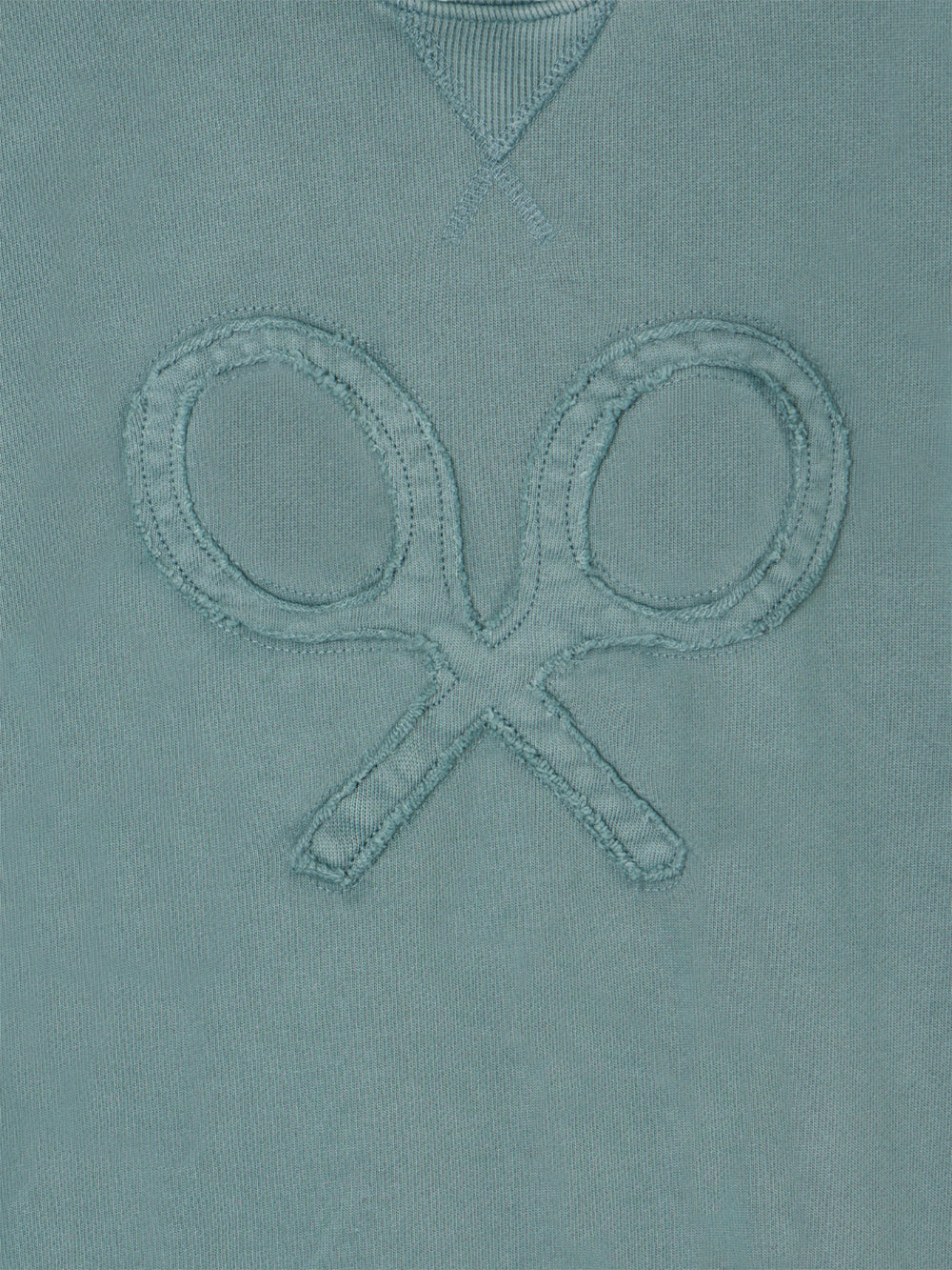 Sudadera relaxed fit logo garment dye gris azul