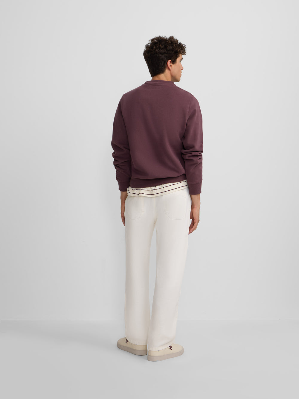 Sudadera raqueta media pana burdeos