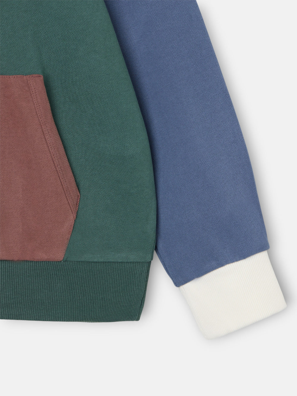 Sudadera media cremallera multicolor verde