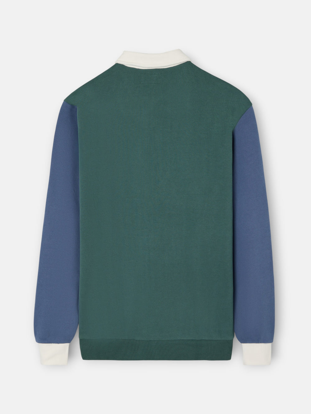 Sudadera media cremallera multicolor verde