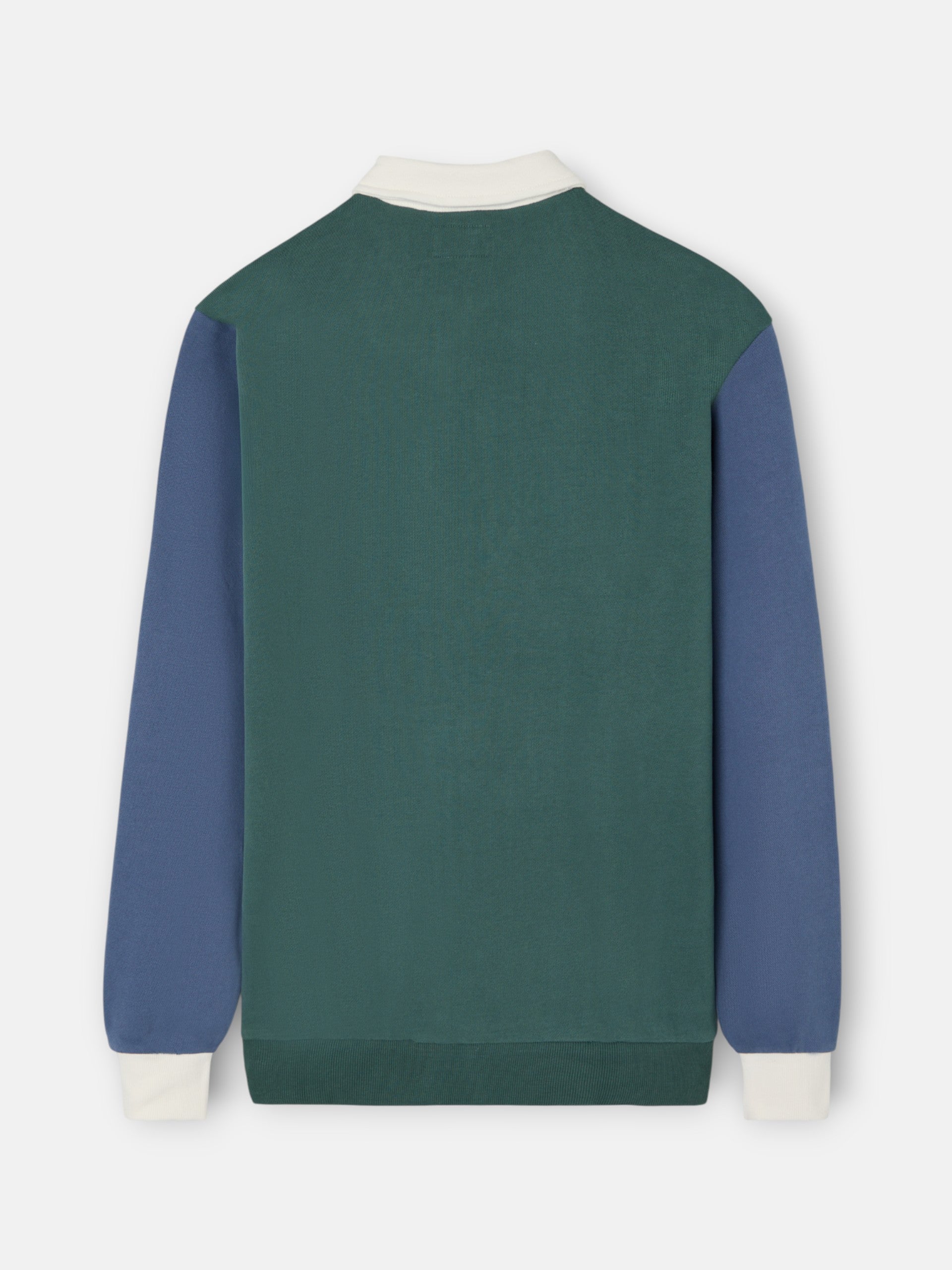 Sudadera media cremallera multicolor verde