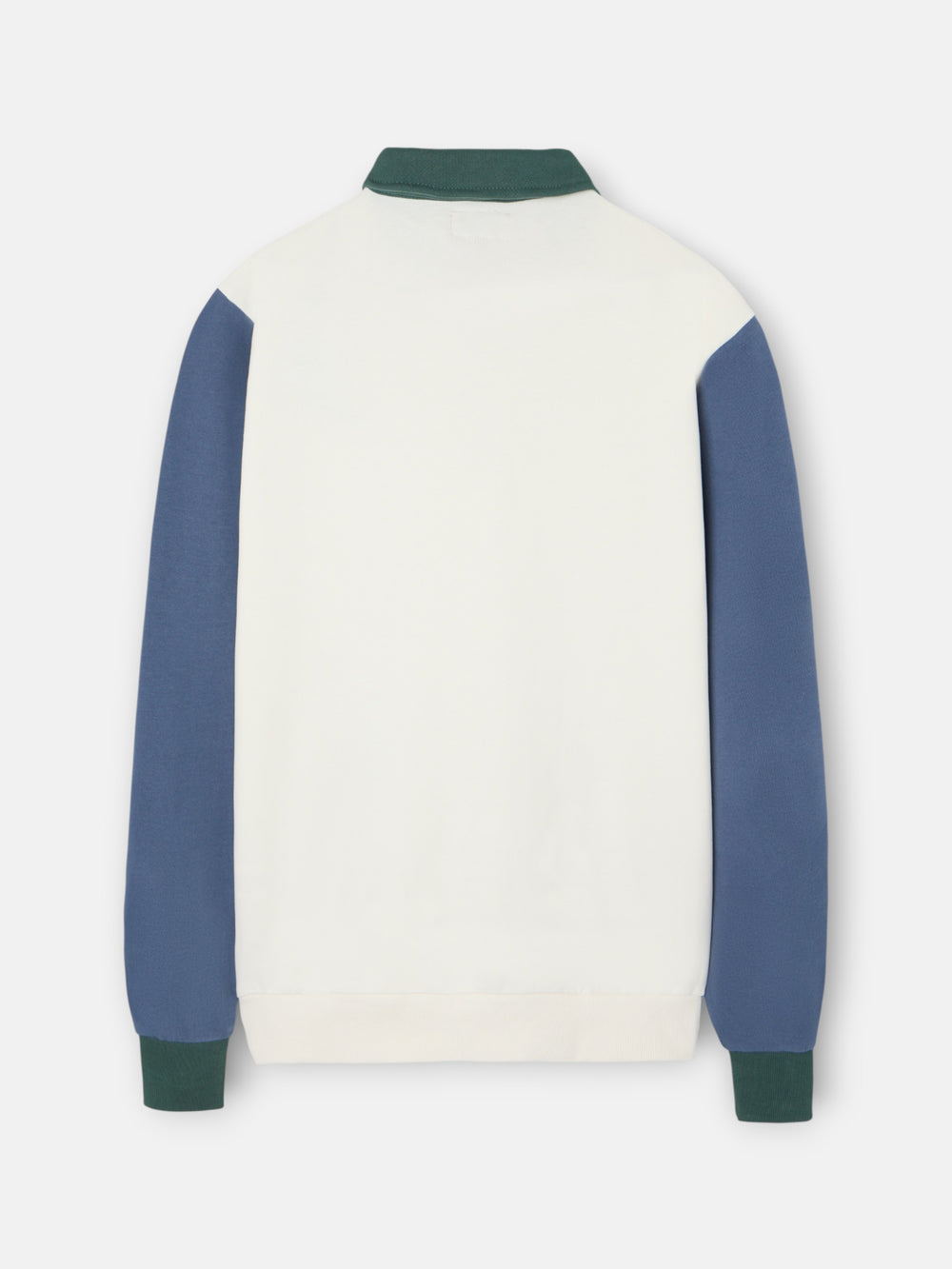 Sudadera media cremallera multicolor crema