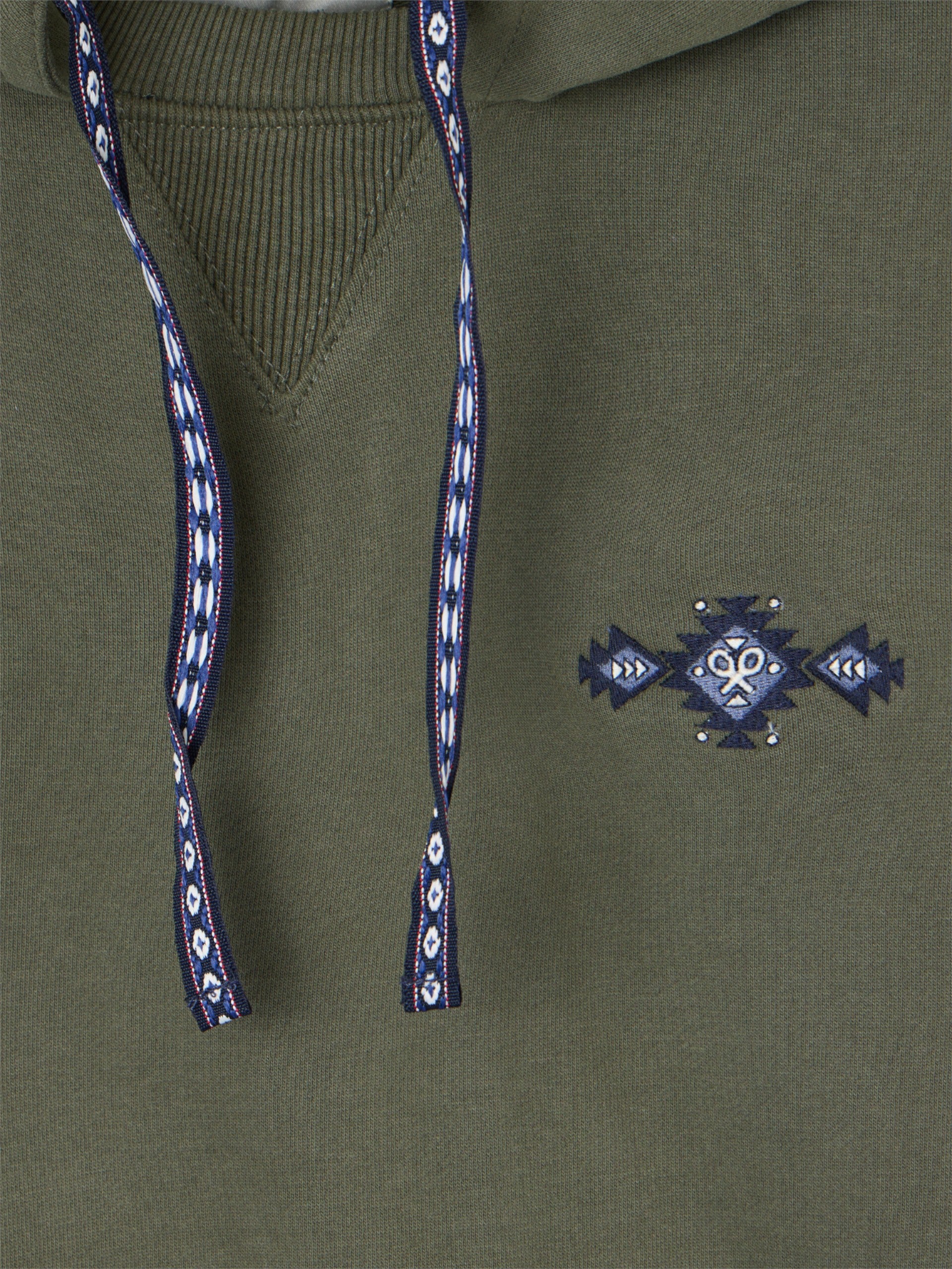 Sudadera hoodie cordon etnico verde claro