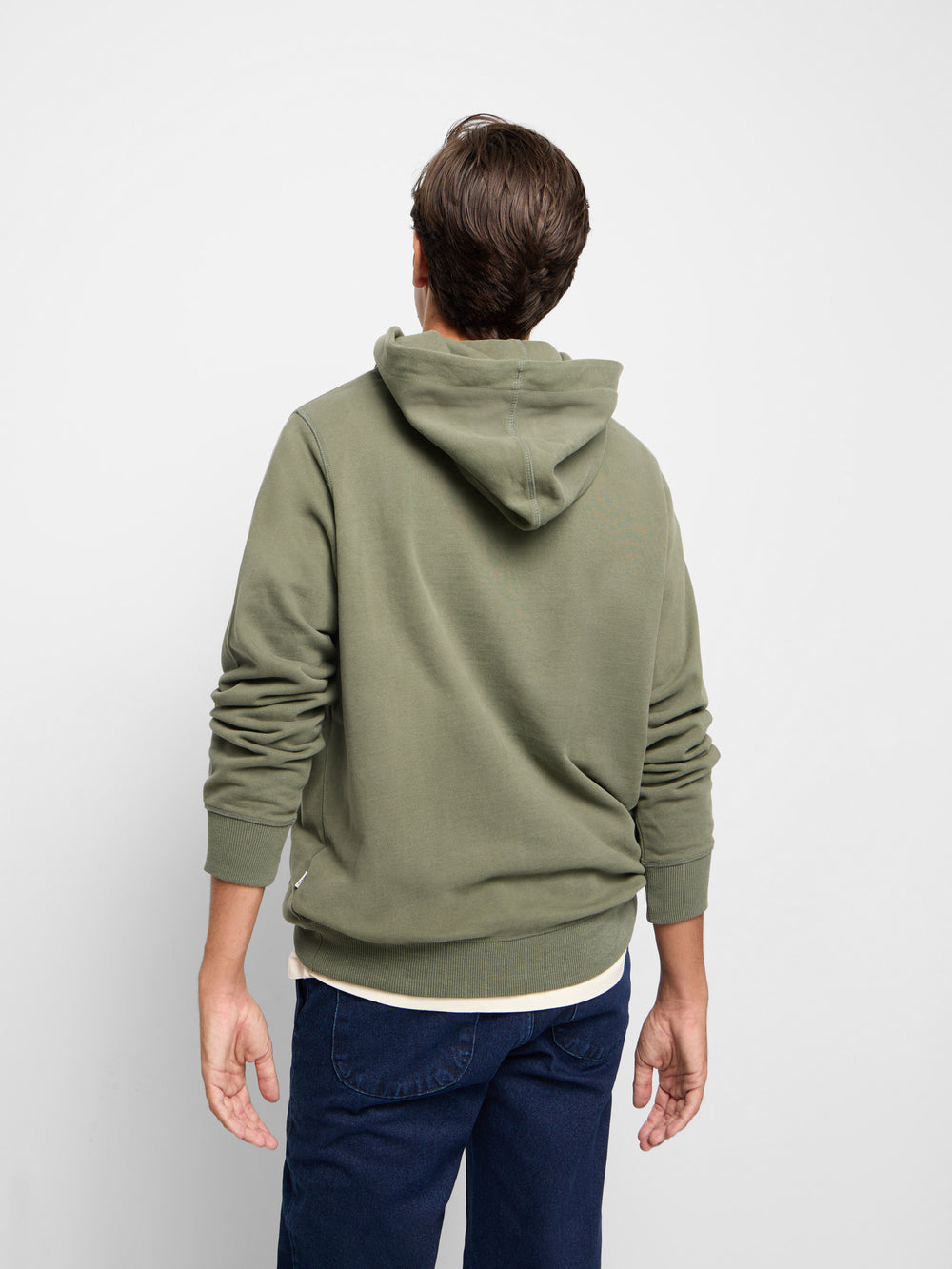 Sweatshirt hoodie com cordão étnico verde claro