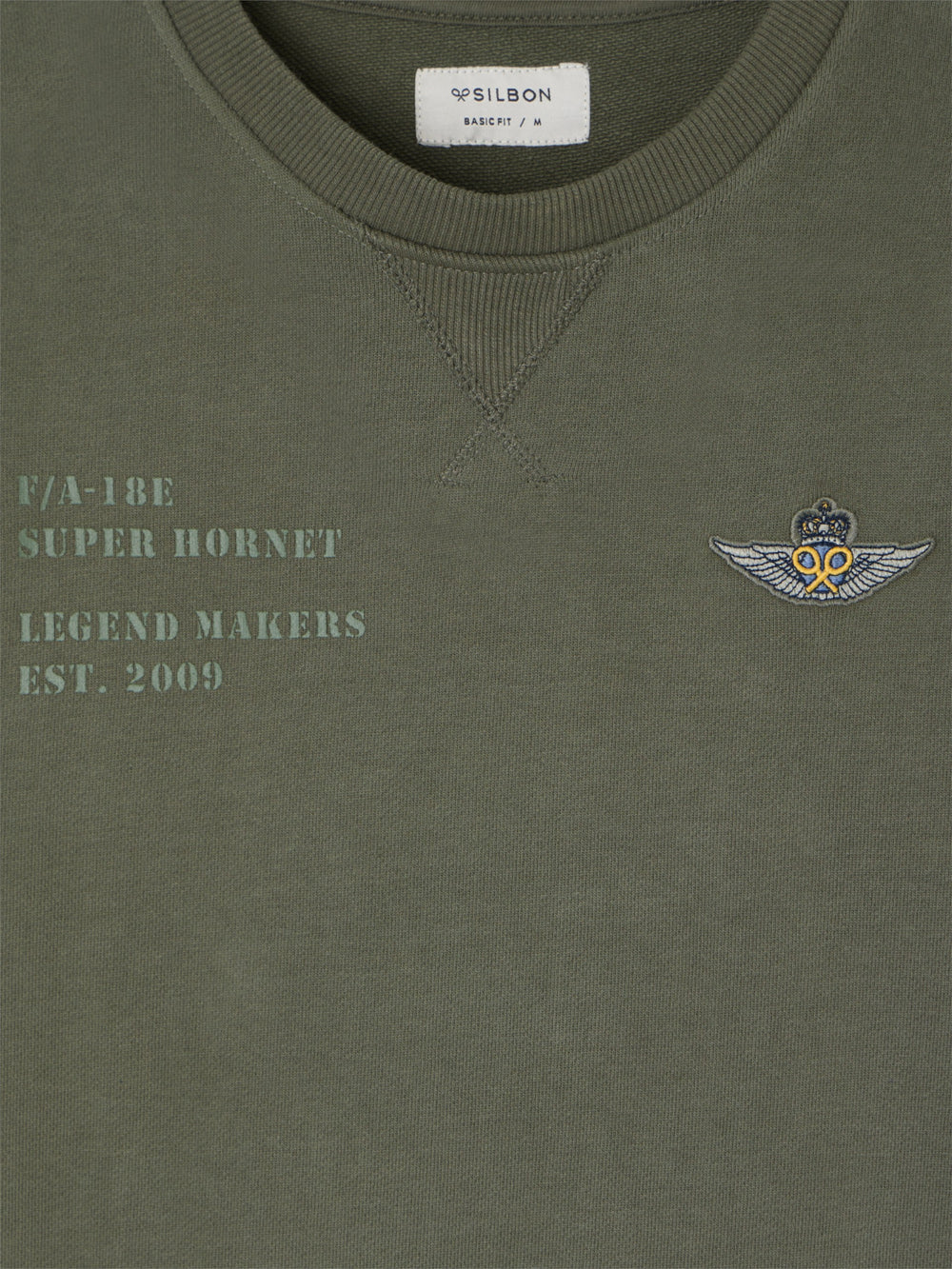 Sudadera parches military verde