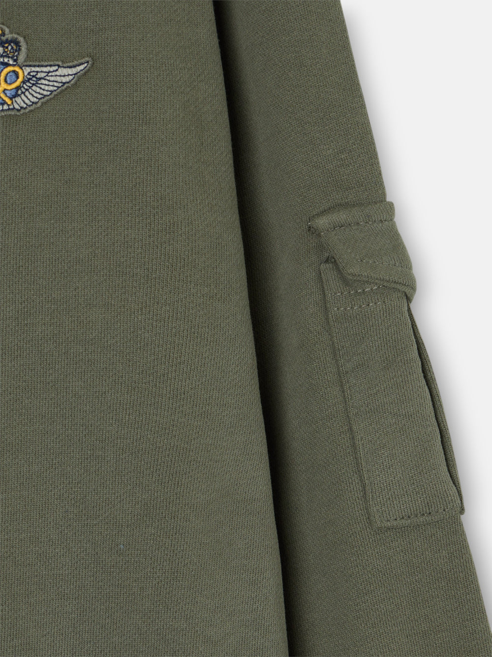 Sudadera parches military verde
