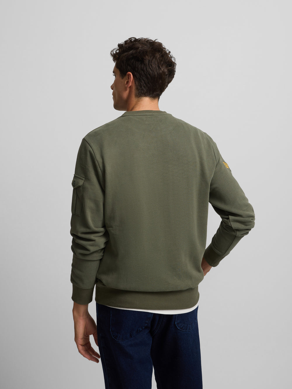 Sudadera parches military verde