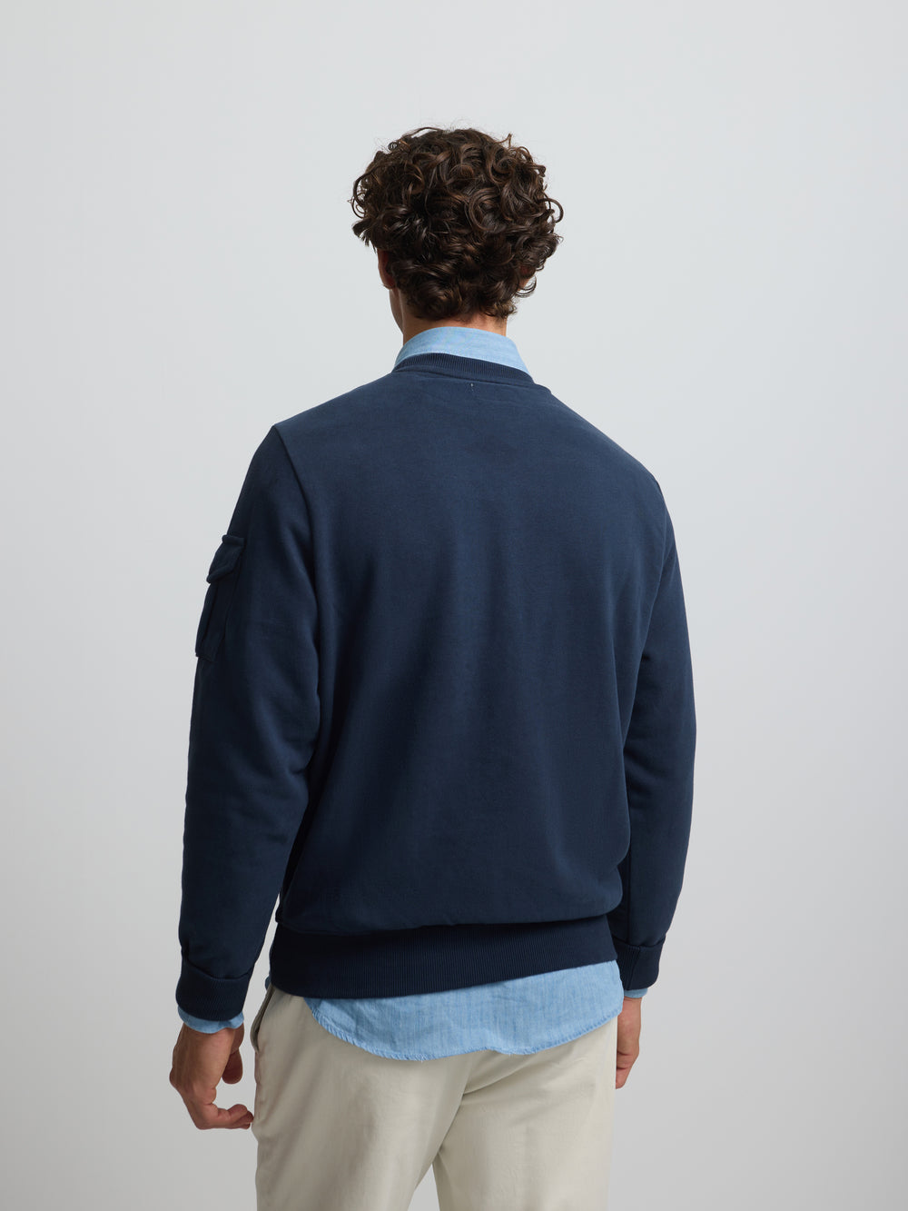 Sudadera parches military marino