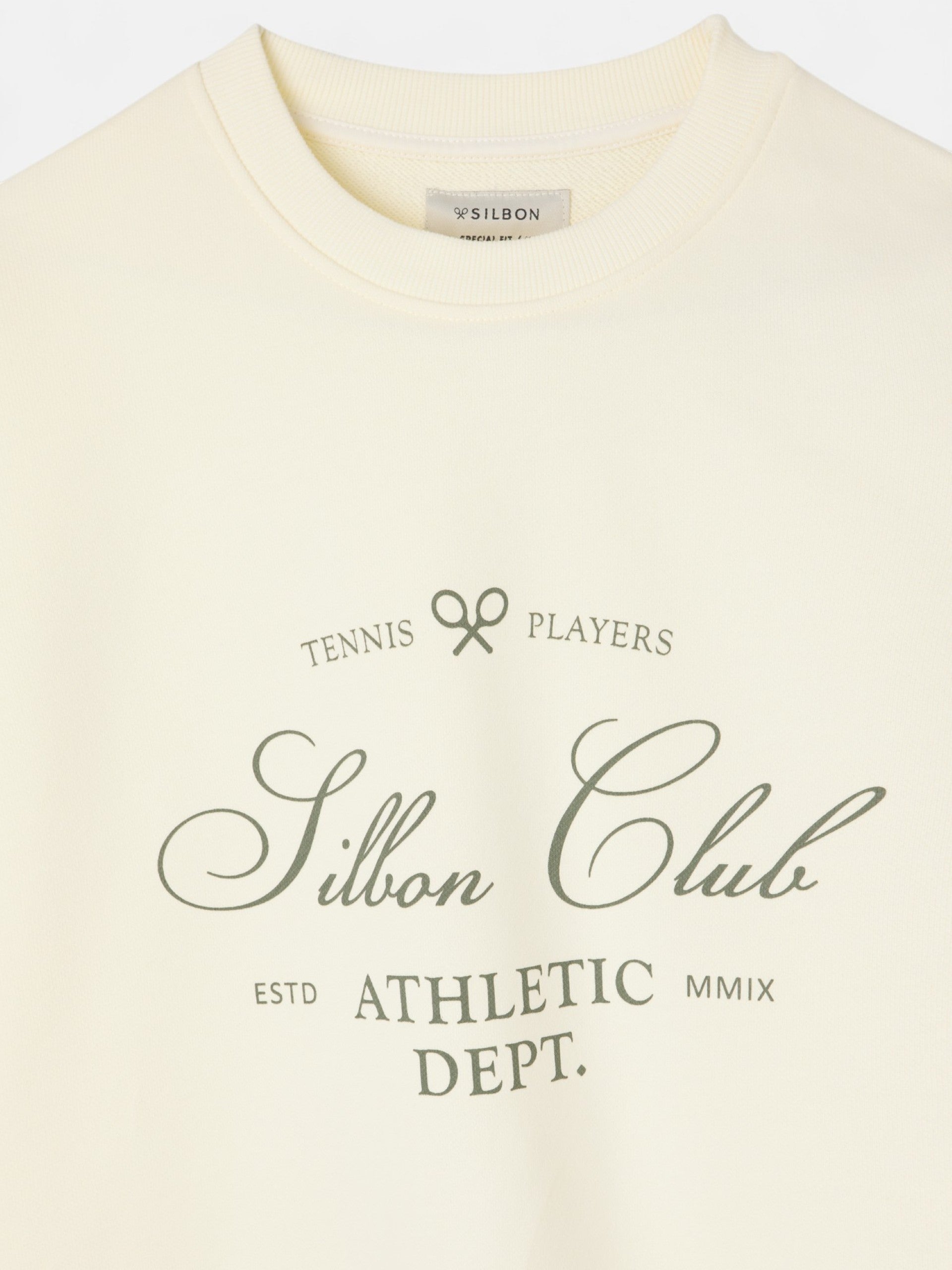 Sweat-shirt crème Silbon Club coupe spéciale