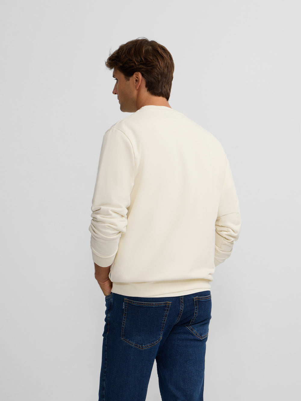 Sudadera silbon flock crema