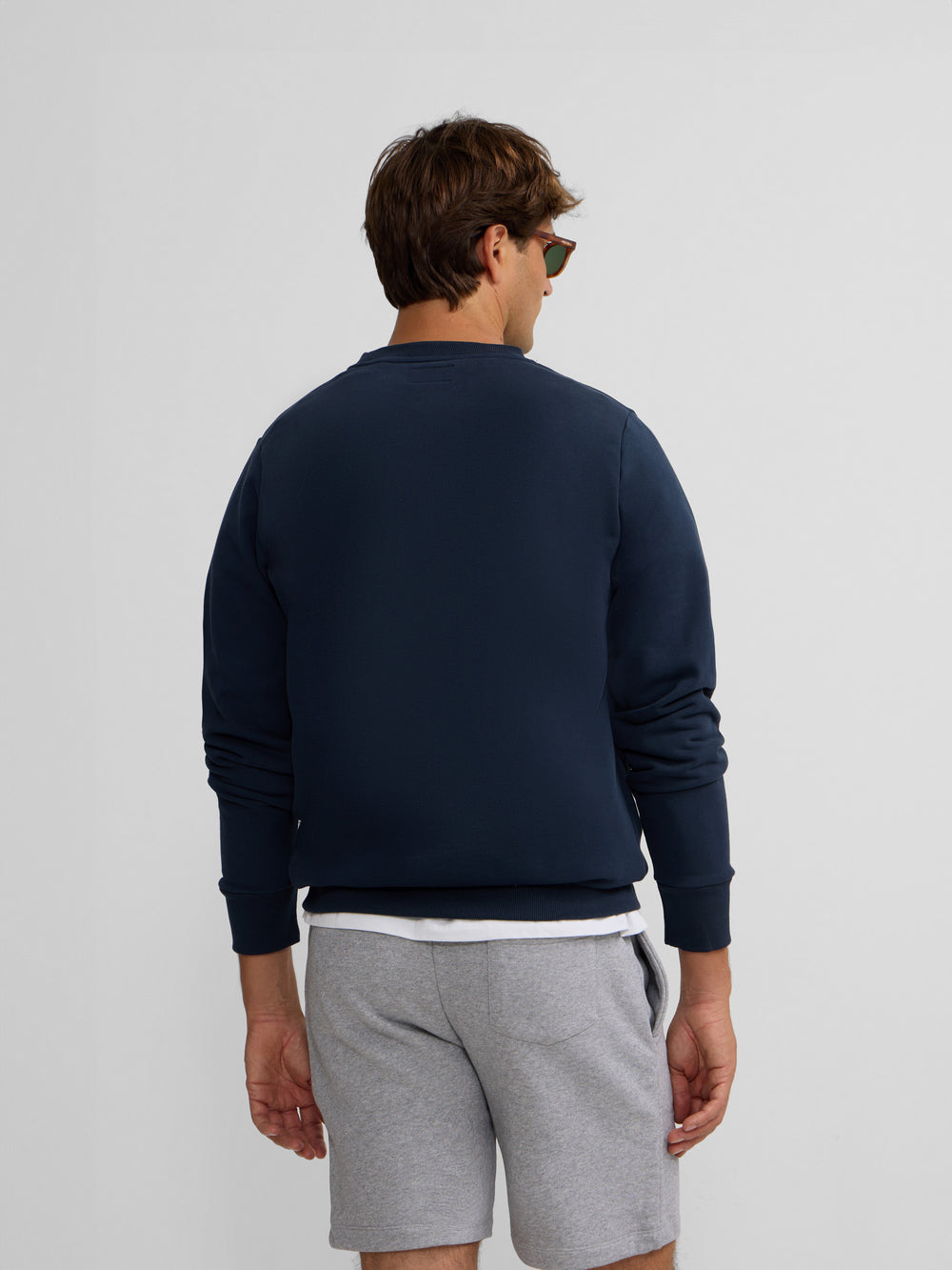 Sweat-shirt bleu marine floqué Silbon
