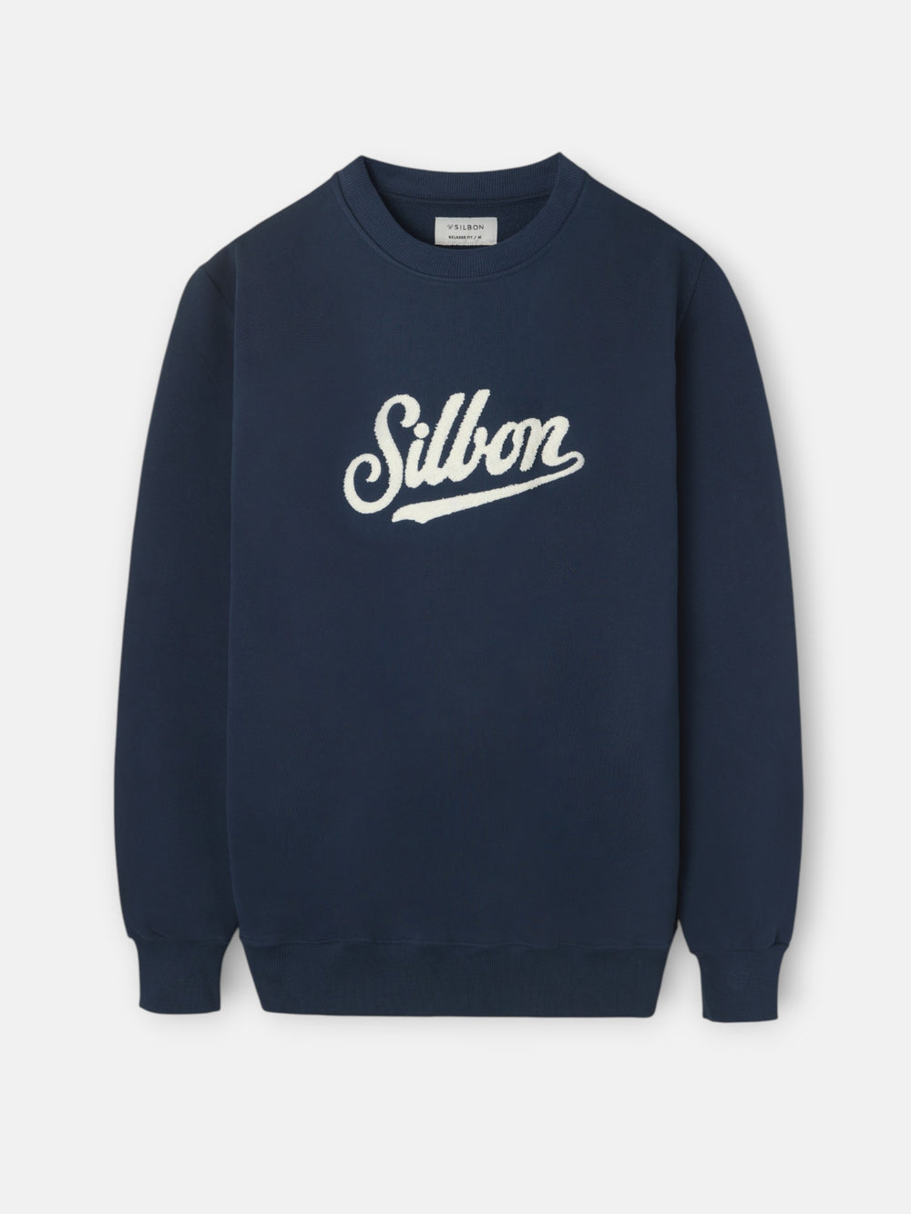 Sudadera relaxed fit retro azul marino