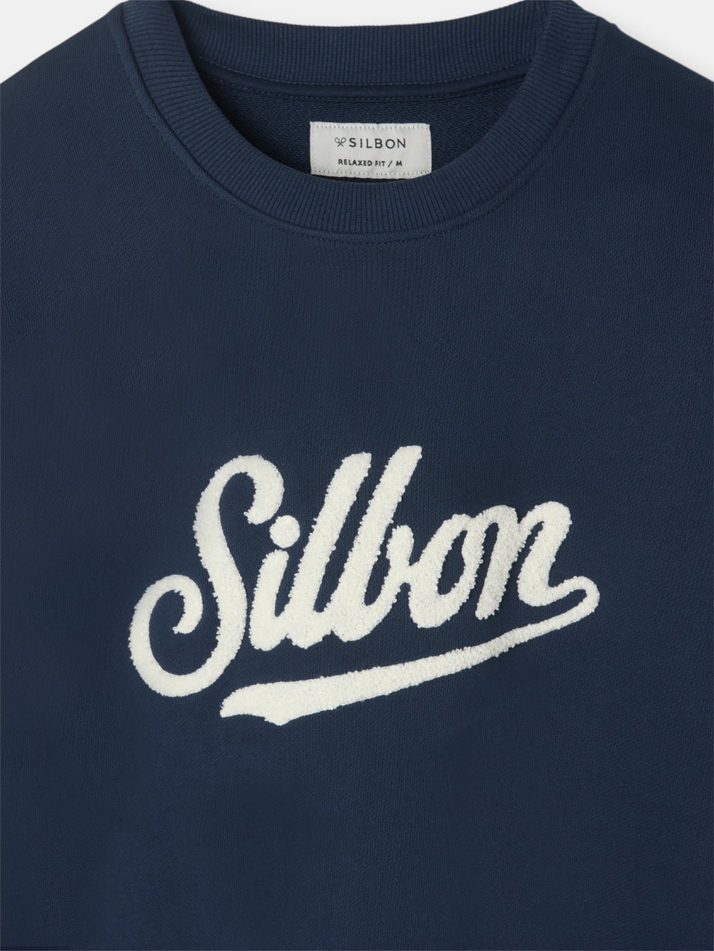 Sudadera relaxed fit retro azul marino