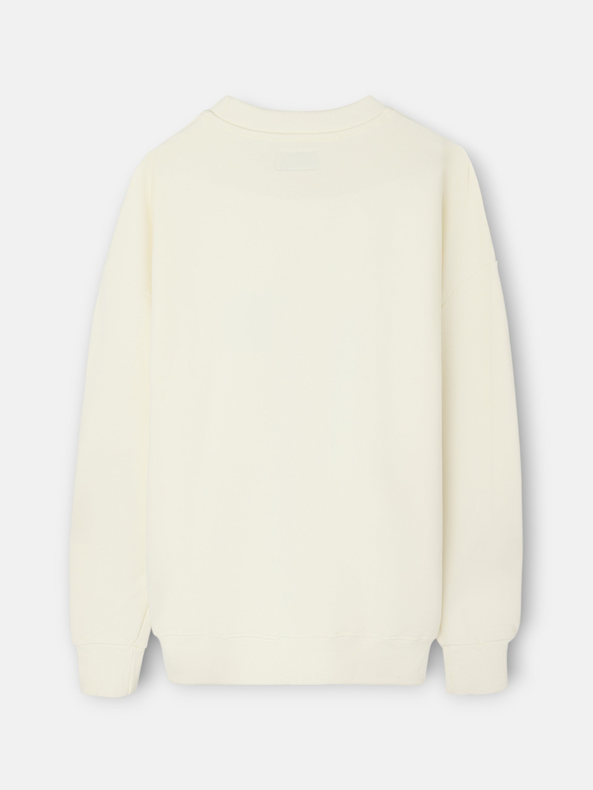 Sweat-shirt rétro décontracté crème