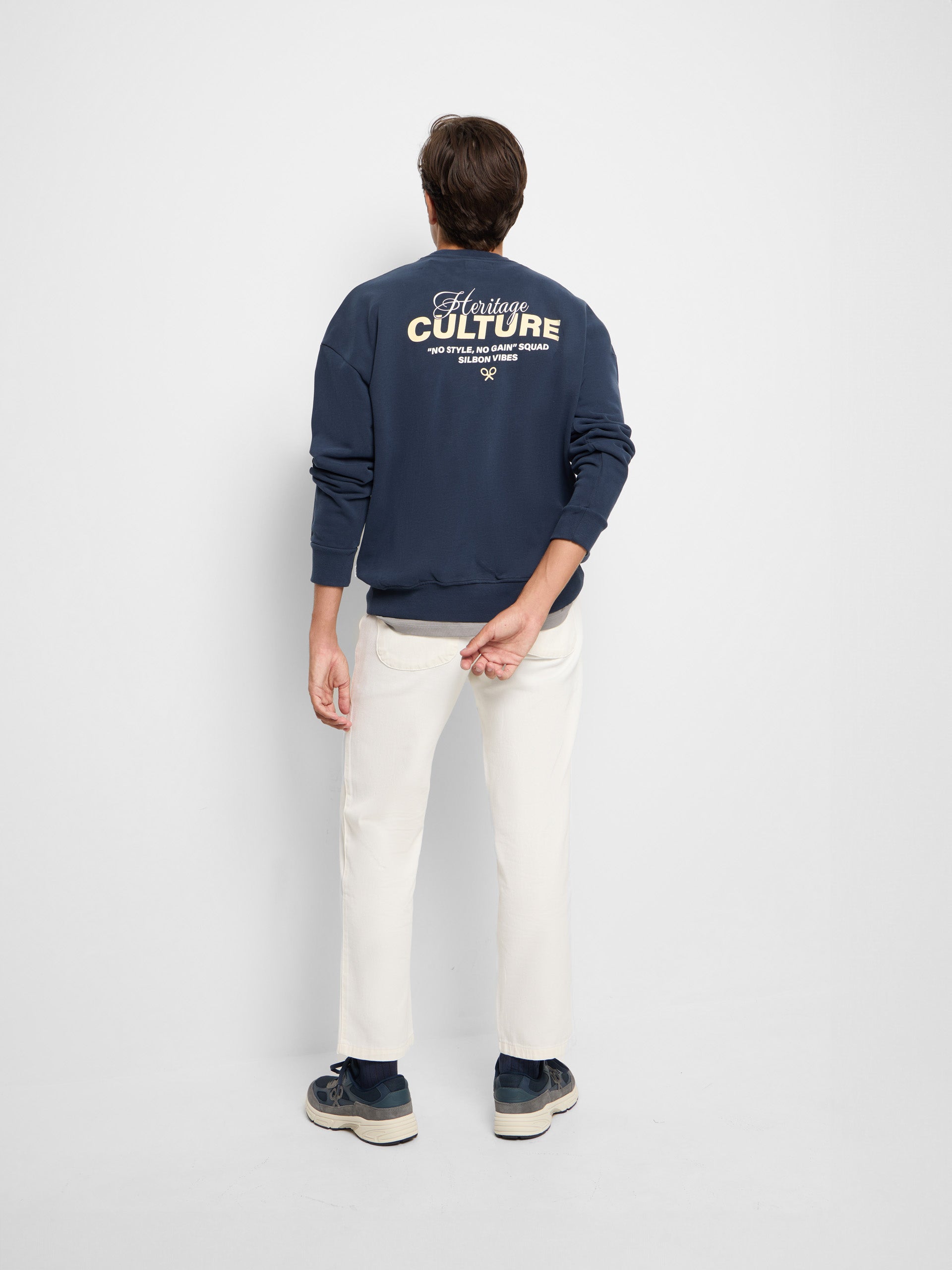 Sweatshirt relaxed fit culture azul-marinho