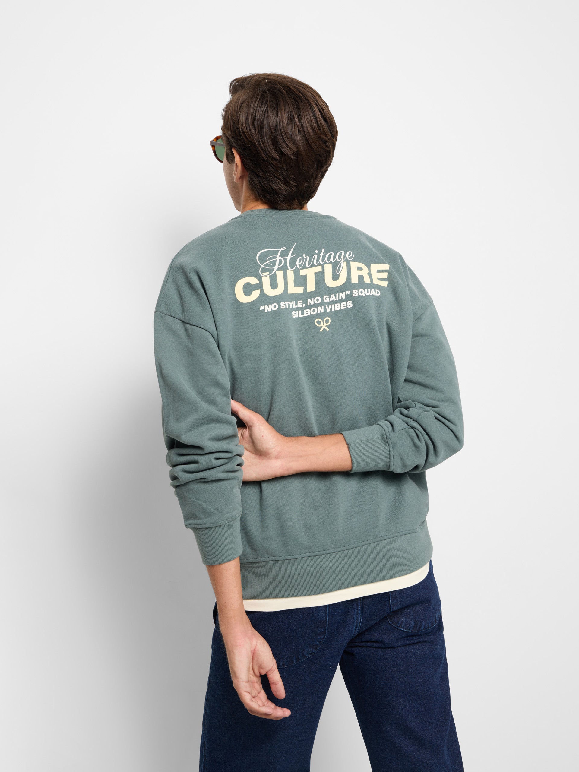 Sweatshirt relaxed fit culture verde