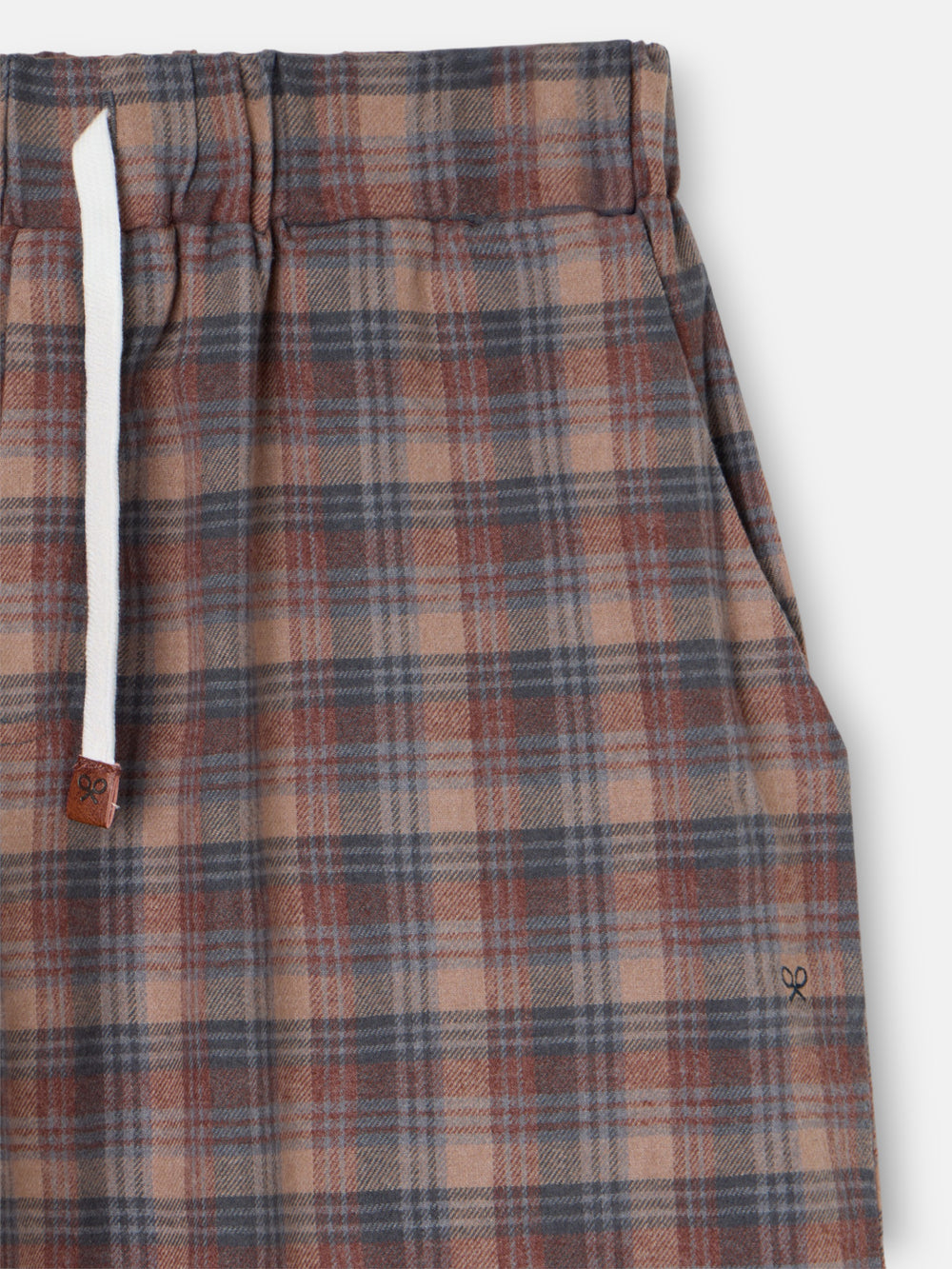 brown grey tartan plaid pajamas