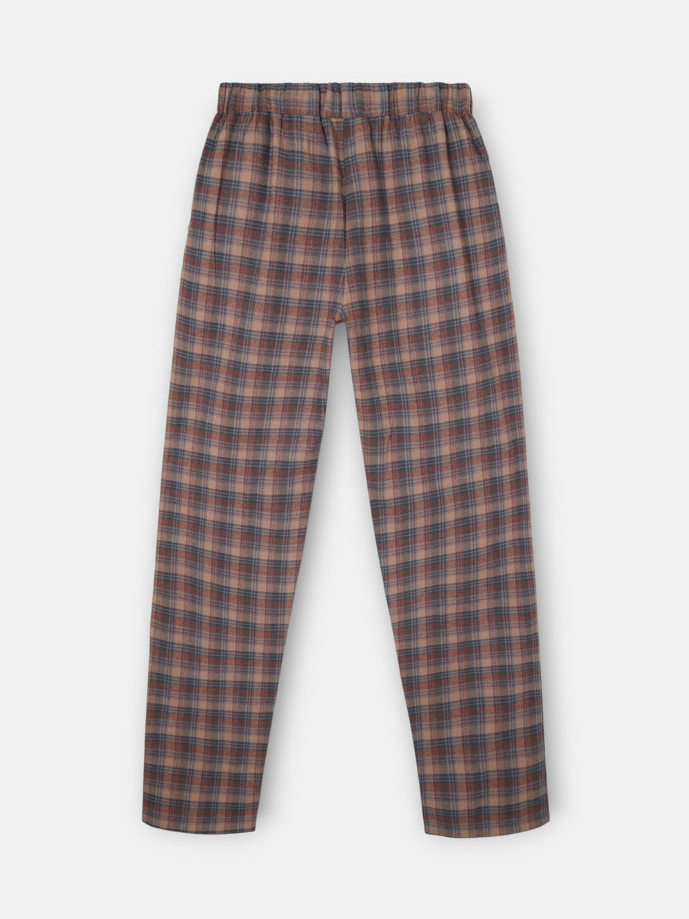 brown grey tartan plaid pajamas