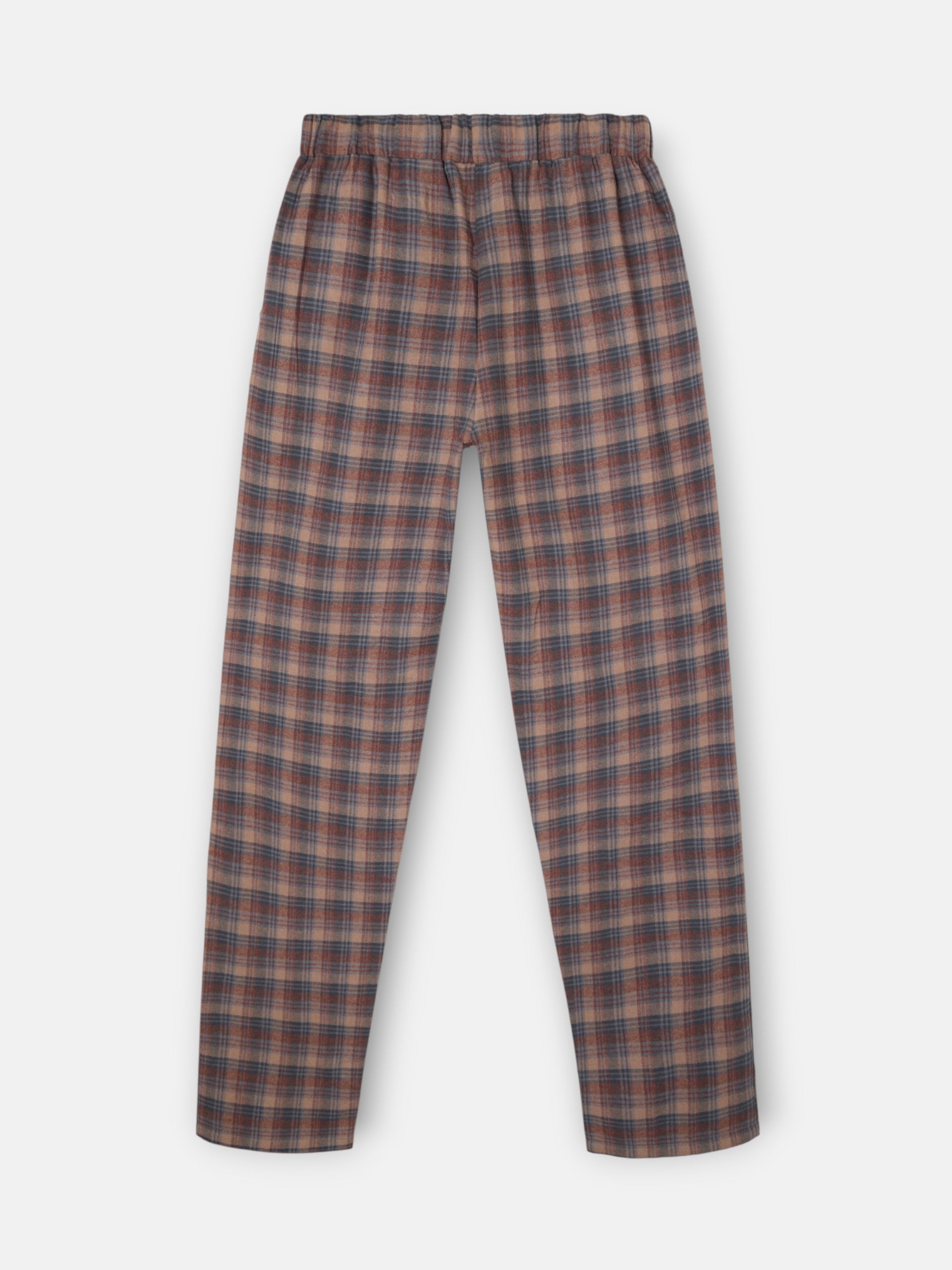 brown grey tartan plaid pajamas