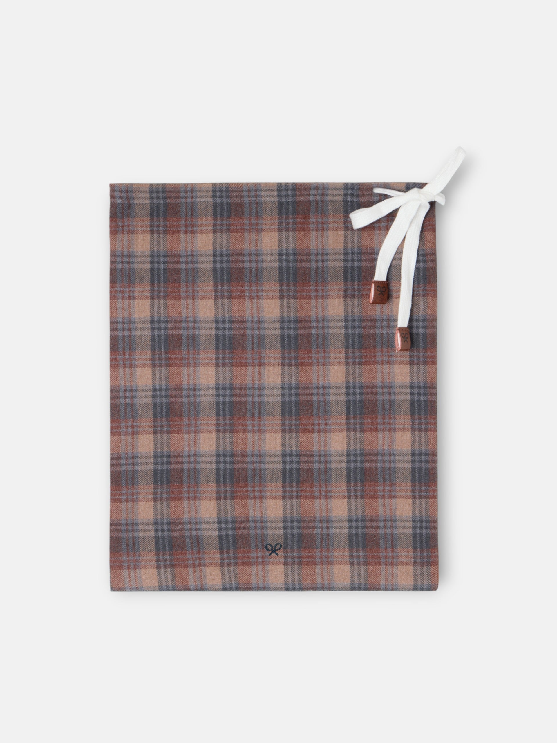 brown grey tartan plaid pajamas