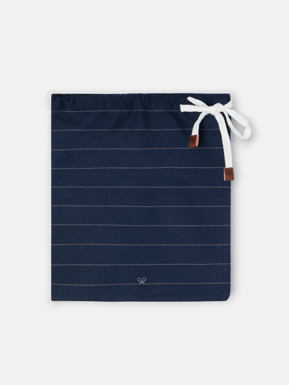 Navy blue pinstriped pajamas