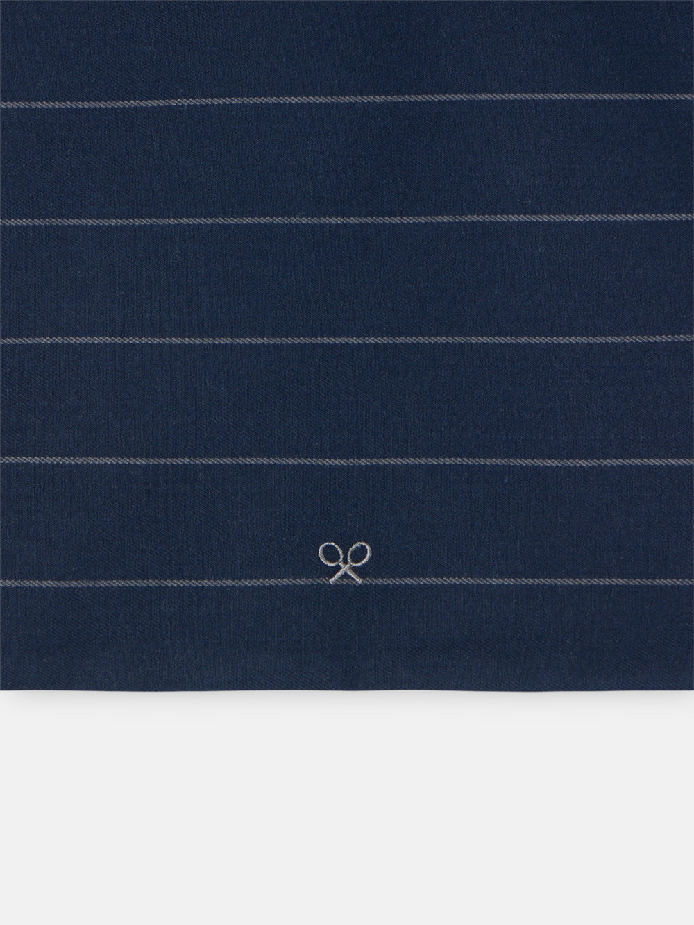 Navy blue pinstriped pajamas