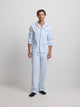 Light blue houndstooth shirt-style pajamas