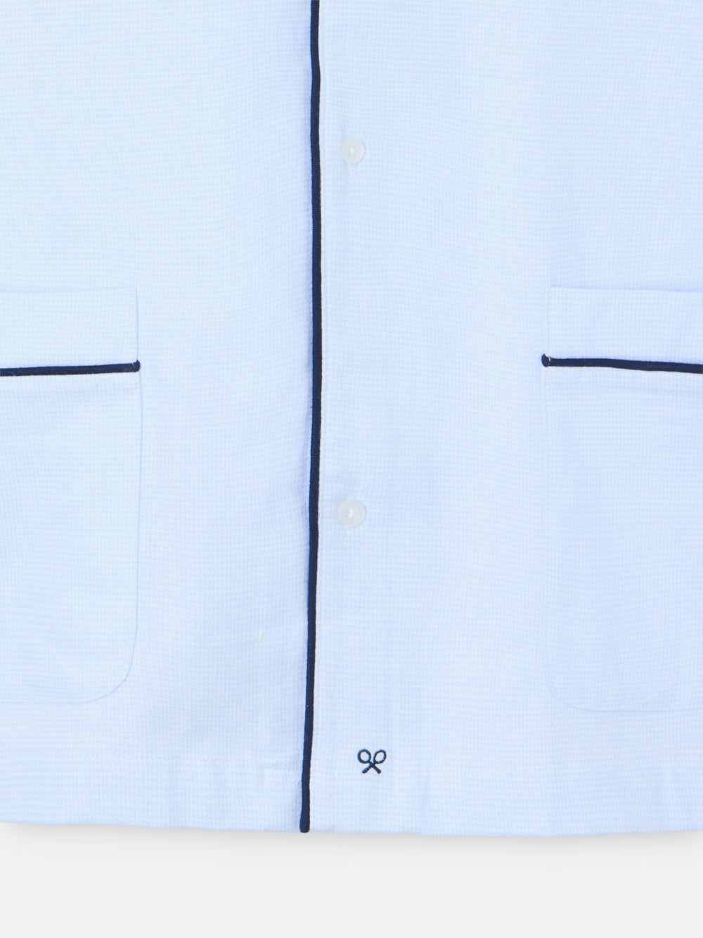 Light blue houndstooth shirt-style pajamas