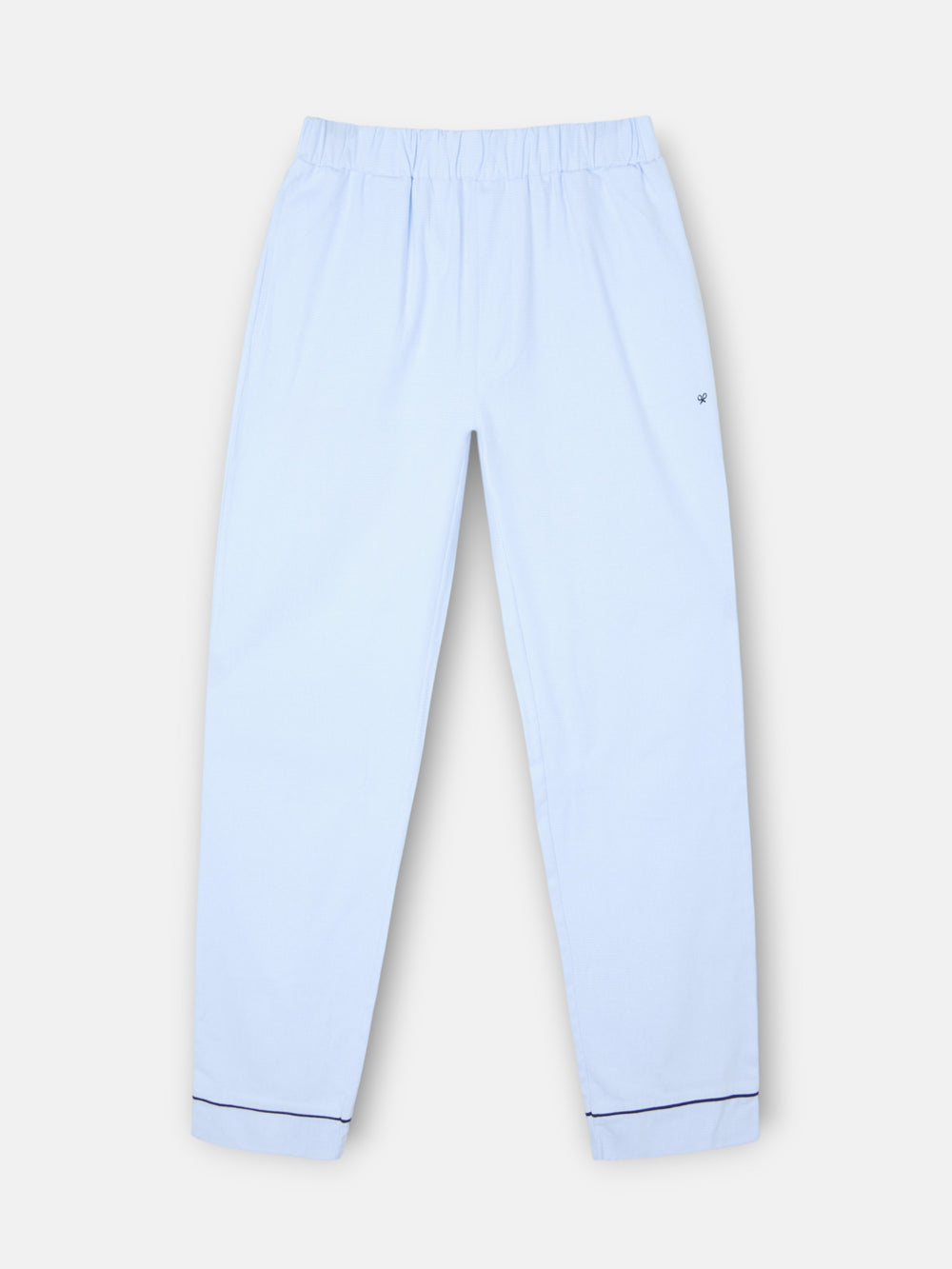 Light blue houndstooth shirt-style pajamas