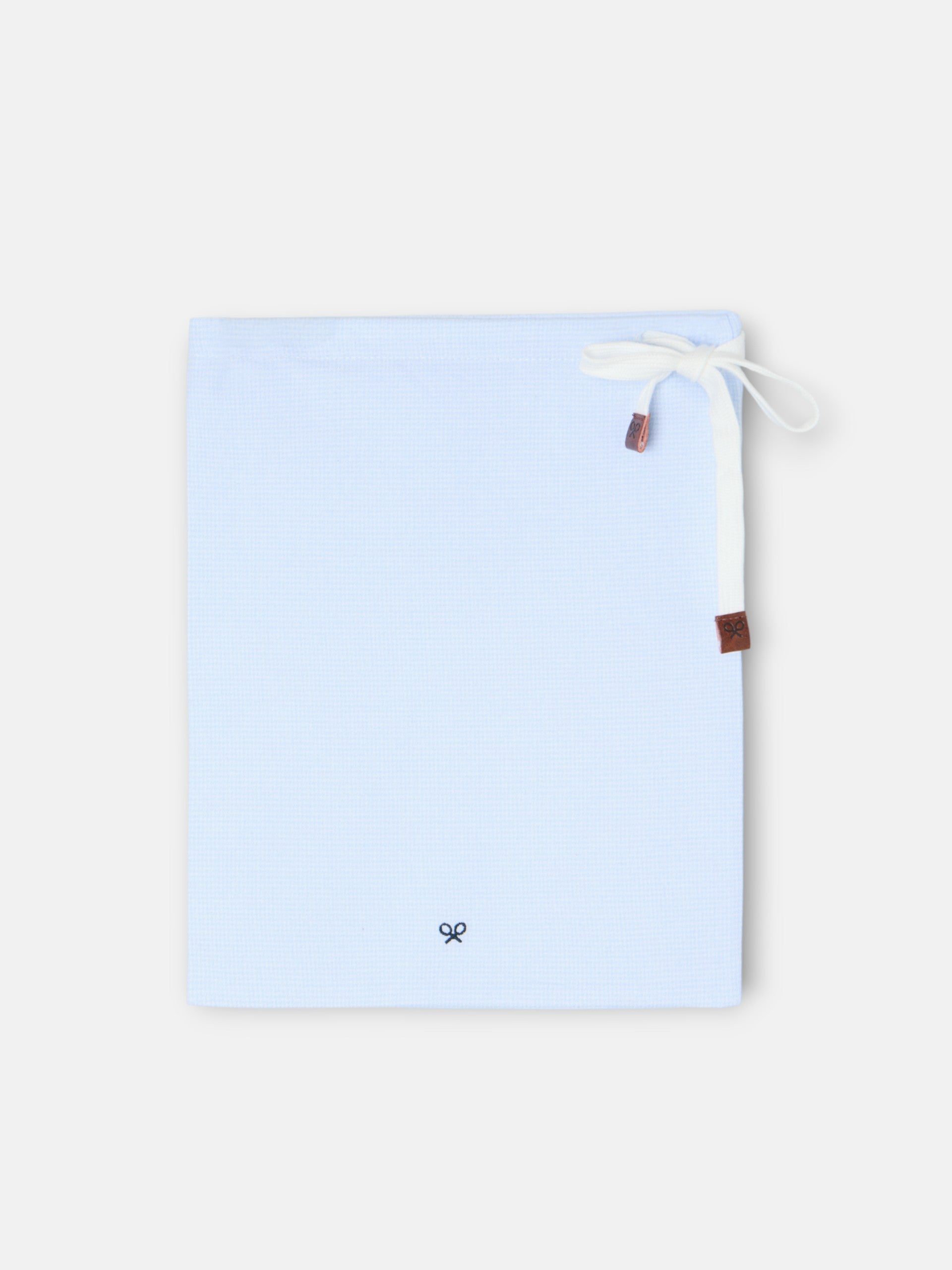 Light blue houndstooth shirt-style pajamas