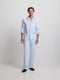 Light blue houndstooth shirt-style pajamas