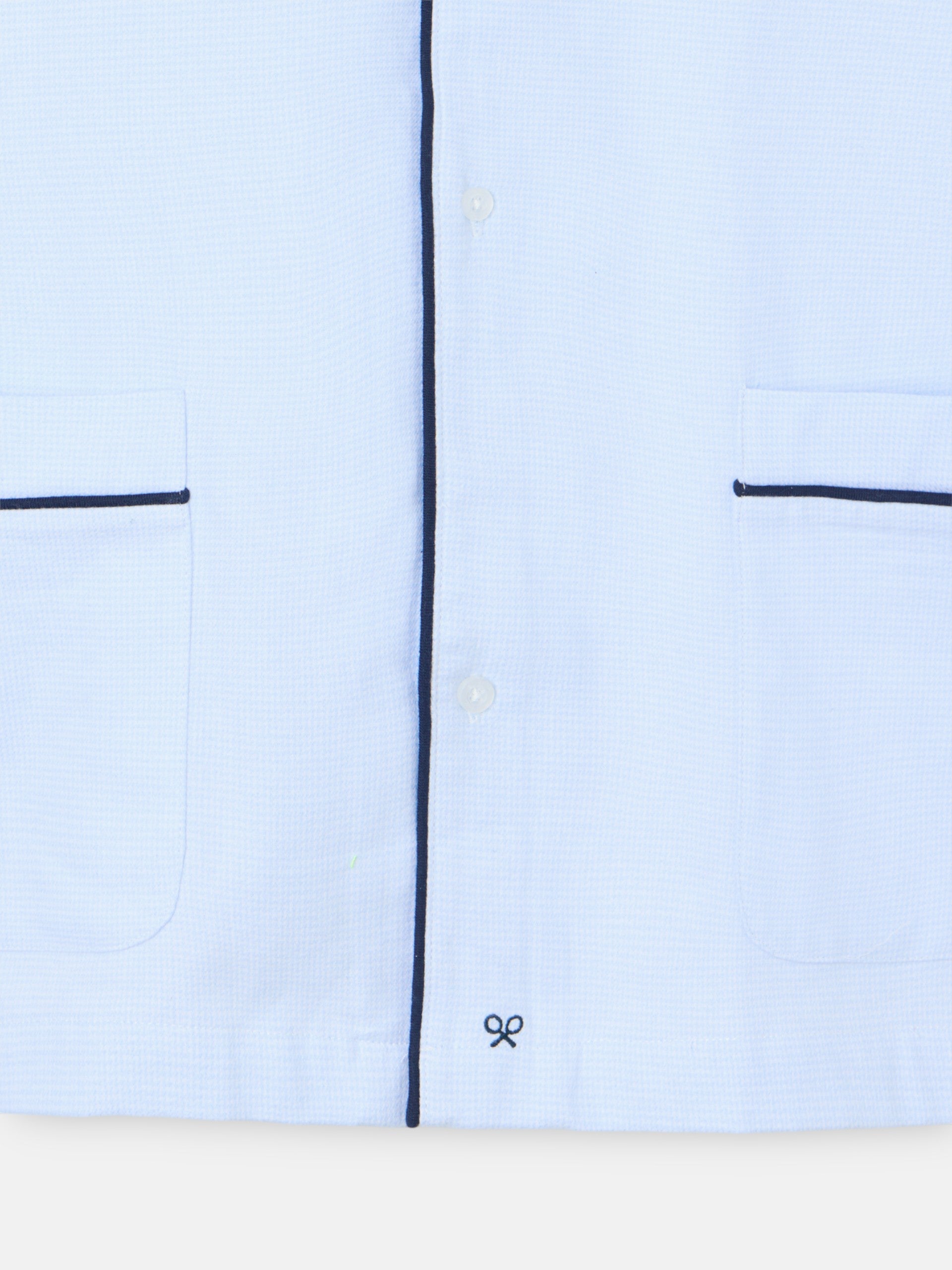 Pijama infantil camisola padrão pata de galo azul celeste