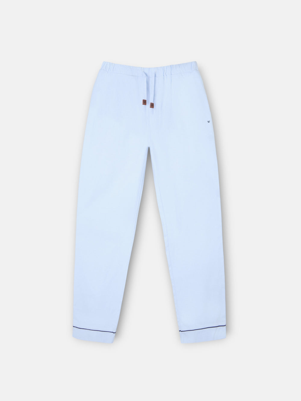 Pyjama chemise bleu clair à motif pied-de-poule pour enfants