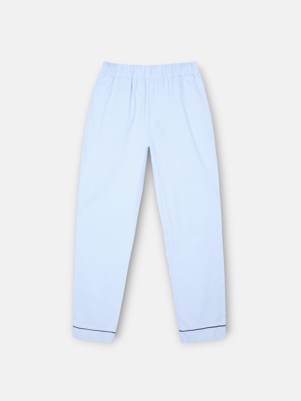 Pyjama chemise bleu clair à motif pied-de-poule pour enfants