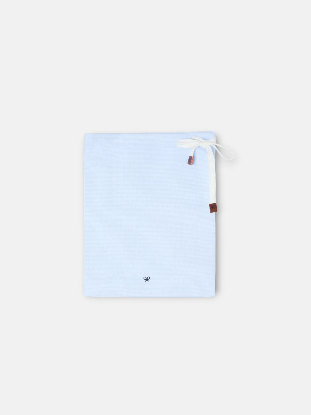 Pyjama chemise bleu clair à motif pied-de-poule pour enfants