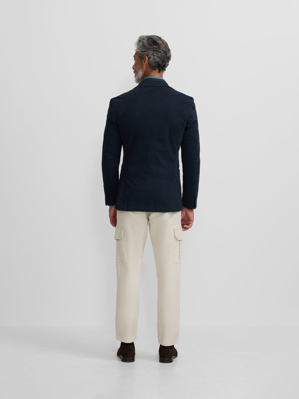 Blazer casual azul-marinho