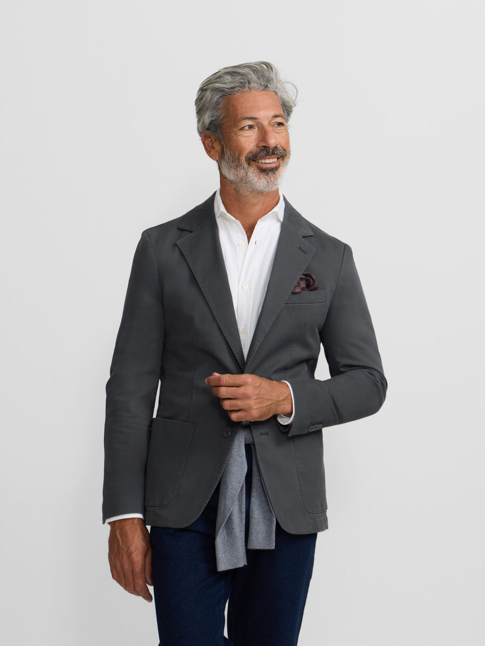 Blazer casual cinzento