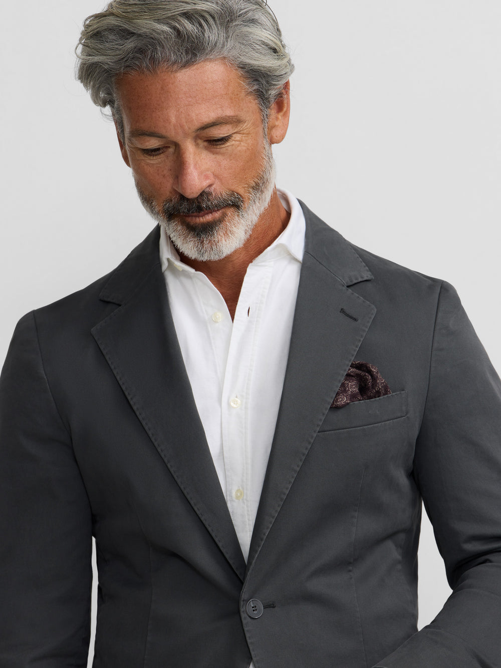 Blazer casual cinzento